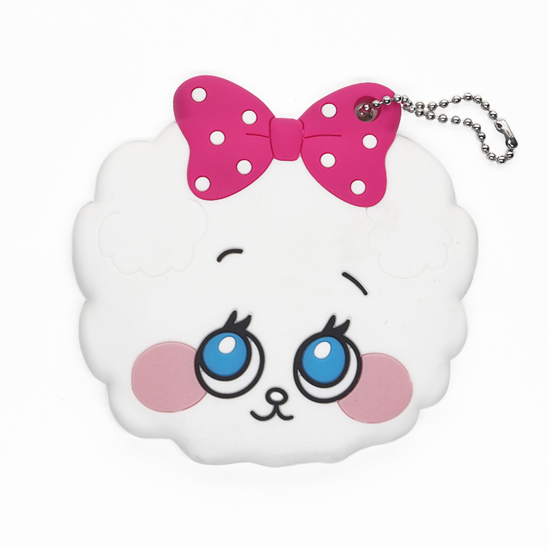 便攜鏡子硅膠套，可愛小羊鏡子保護(hù)套_硅膠套