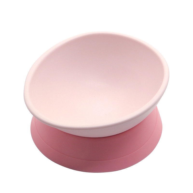 寶寶輔食吸盤(pán)硅膠碗，小孩防摔防滑吃飯碗