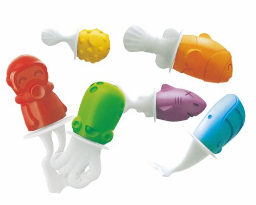 海洋魚硅膠冰棍模具，DIY雪糕自制器-硅膠廚具