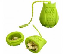 貓頭鷹硅膠茶漏，創(chuàng)意硅膠泡茶過濾器_硅膠用品