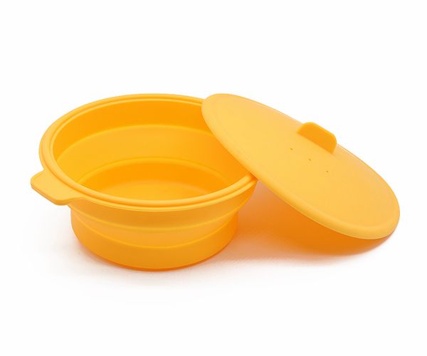 戶外野餐硅膠便當(dāng)碗，野營保鮮硅橡膠折疊碗