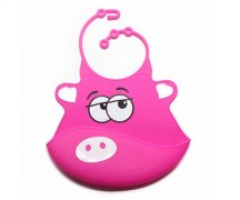 超軟兒童喂食硅膠圍嘴，防油漬圍兜罩衣