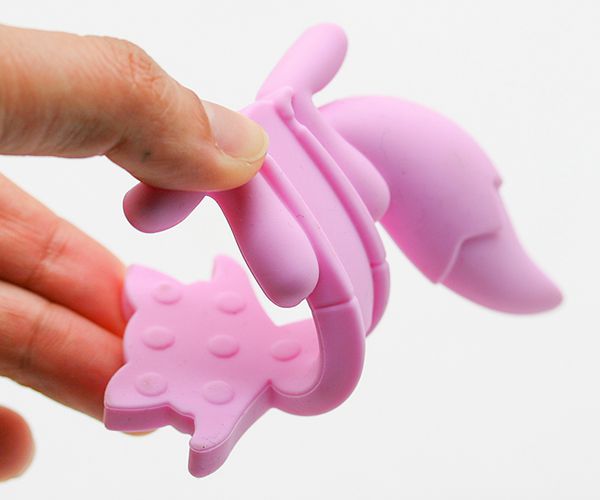 可蒸汽消毒硅膠牙膠狐貍造型咬咬膠 可蒸汽消毒硅膠牙膠狐貍造型咬咬膠